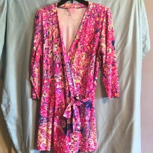 Lilly Pulitzer 3/4 length sleeve wrap onesie